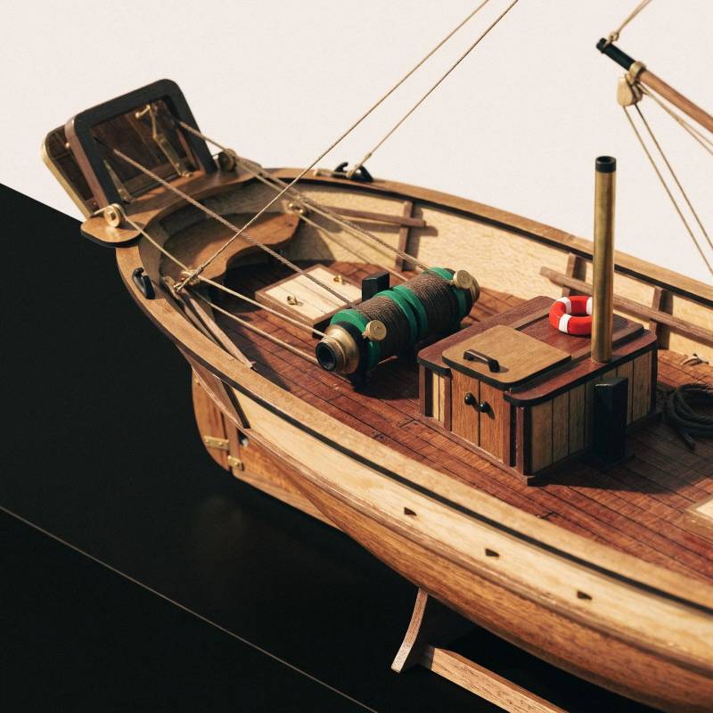 Maquette en bois du bateau de pêche Palamós 1/45 - OCCRE 12000 - Tecnimodel