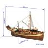 Maquette en bois du bateau de pêche Palamós 1/45 - OCCRE 12000 - Tecnimodel