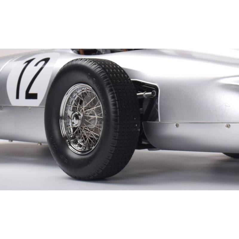 Mercedes-Benz W196 R No. 12 Stirling Moss Model Kit 1:8 - Rear left View - IXO Collections Full Kit - TecniModel