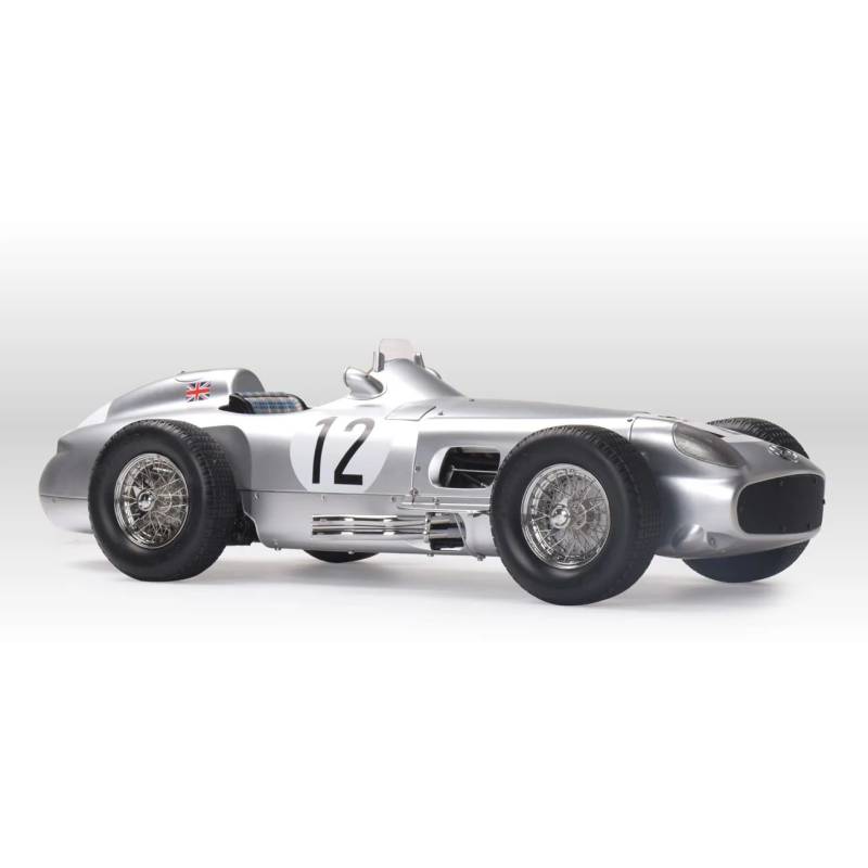 Mercedes-Benz W196 R No. 12 Stirling Moss Model Kit 1:8 - Side View - IXO Collections Full Kit - TecniModel