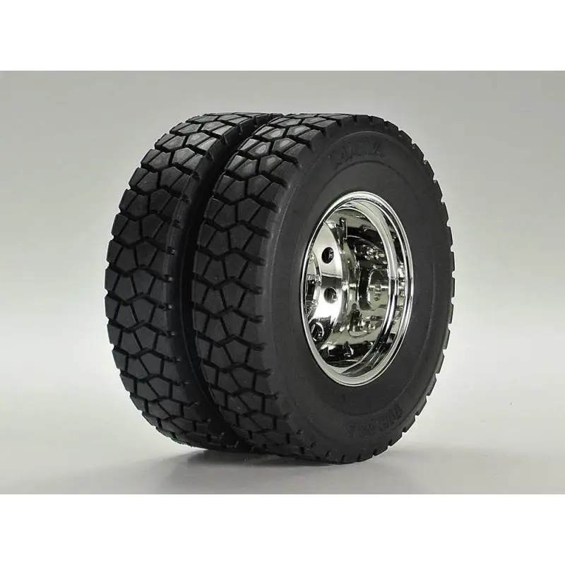 Pack complet Camion Tamiya 47528 Volvo FH16 750 Globetrotter Dépanneuse PL 8x4 peinte en Aluminium Brillant TS-17