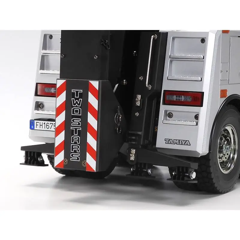 Pack complet Camion Tamiya 47528 Volvo FH16 750 Globetrotter Dépanneuse PL 8x4 peinte en Aluminium Brillant TS-17