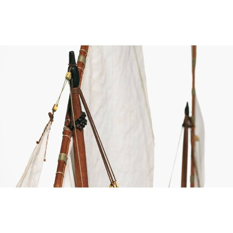 San Juan Felucca Model Ship Kit, 1/70 scale - Close-up view of the mainmast - OCCRE 12001 - TecniModel