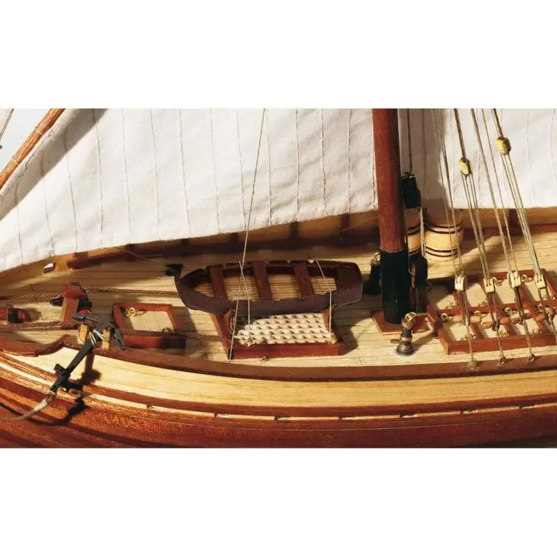 San Juan Felucca Model Ship Kit, 1/70 scale - Port side view of the foredeck - OCCRE 12001 - TecniModel
