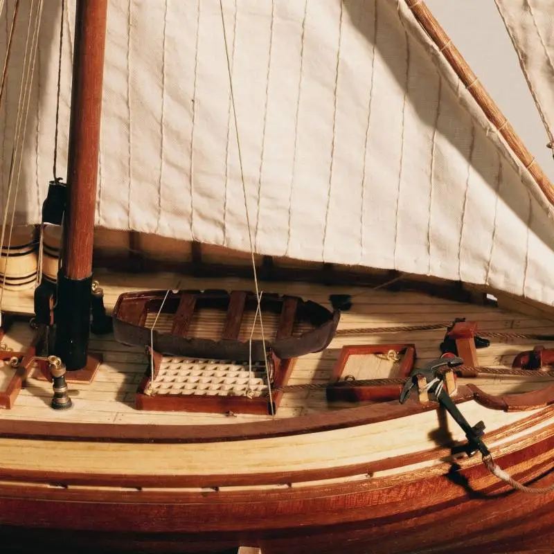 San Juan Felucca Model Ship Kit, 1/70 scale - Starbord side view of the foredeck - OCCRE 12001 - TecniModel