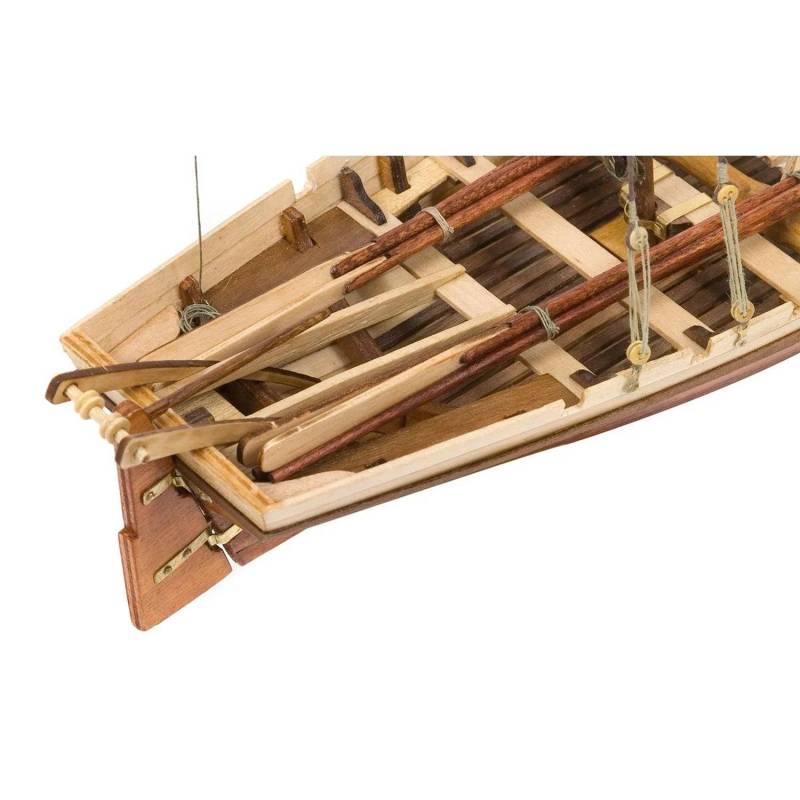 Bounty Boat Wooden Model Kit – 1:24 - Rear inside View - OcCre 52003 - TecniModel