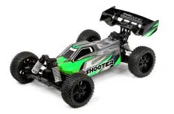Buggy RC 4x4 Pirate Shooter vert 1/10 - Vue 3/4 Avant - T2M T4931GR - TecniModel