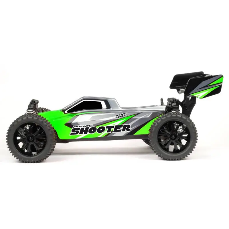 1/10 Scale Green Pirate Shooter 4x4 RC Buggy - Side View - T2M T4931GR - TecniModel