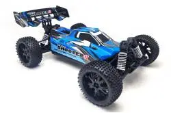 Buggy RC 4x4 Pirate Shooter II 1/10 Bleu - Vue 3/4 avant - T2M T4931GR - TecniModel