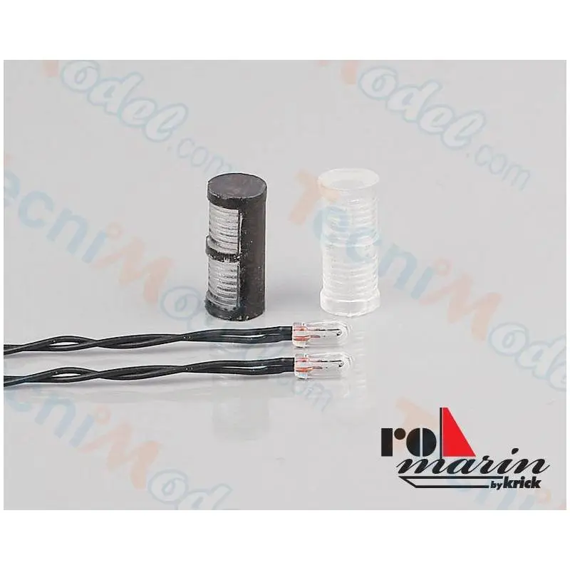 2 Mast lights Ø5.4x12mm 135° 6V - Krick ro1644
