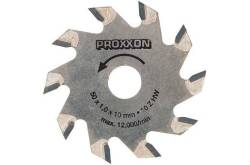 Lames de scie circulaire Proxxon revêtues de métal renforcé. ø 50 mm x 1,1 (alésage 10 mm). 10 dents.