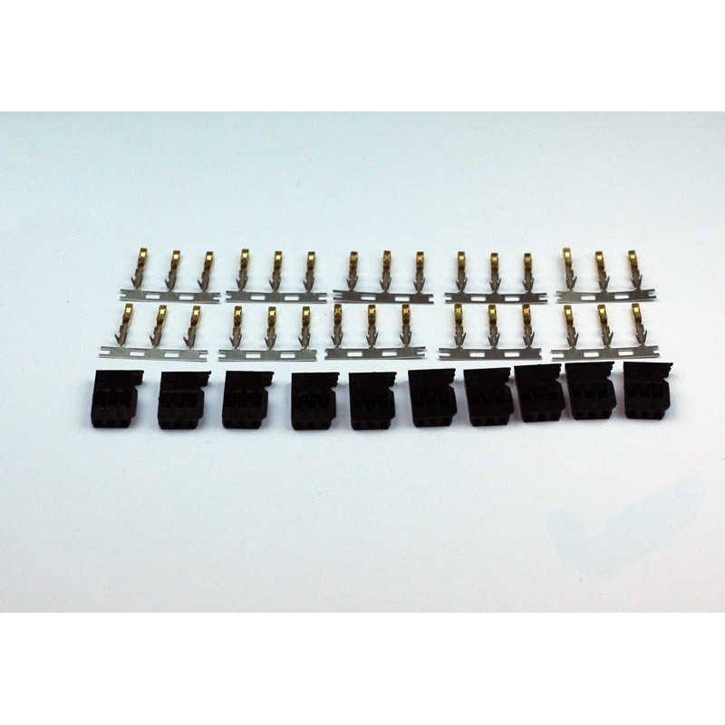 10 Male servo connectors Futaba