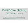 0,5mm thick plate with 0,28mm/0,75mm groove ref: 2030 Evergreen Grooved plastic card Evergreen