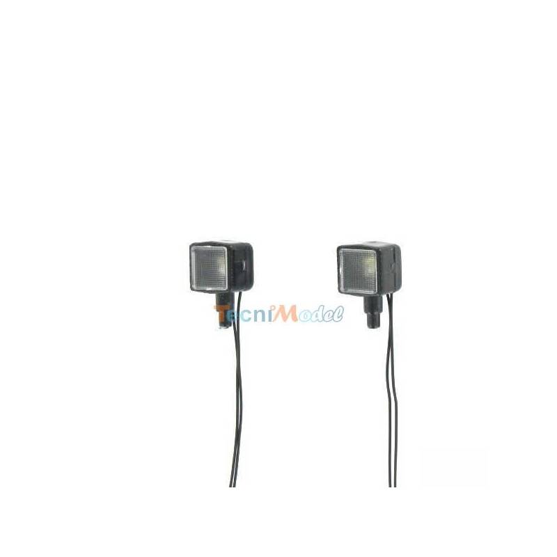 2 Square work lights 7.2V - 12V
