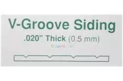 Plaque ep.1mm rainure:0,73mm/3.2mm ref: 4125 Evergreen Carte plastique Evergreen 