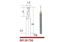 Hard metal milling cutter Ø 1 mm