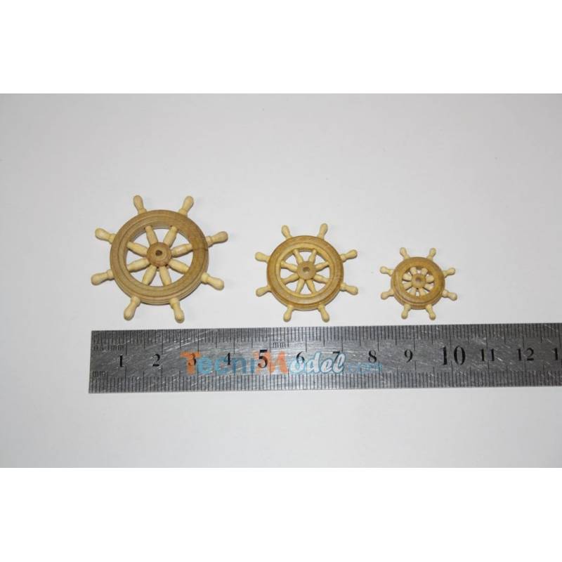 Boat wheel in white wood Ø40mm