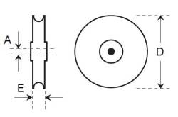 Réa en laiton Ø4mm