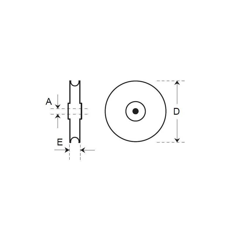 Réa en laiton Ø4mm