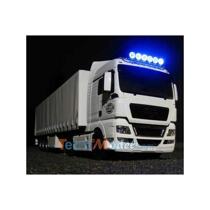 2 Platines d'éclairage avec leds "Angel Eyes" Bleu/Blanc pour projecteurs de rampe de phares - Carson 500907554