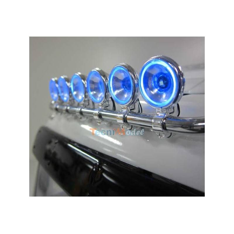 2 Blue/white "Angel Eyes" LED boards for spotlights headlamp ramp - Carson 500907554
