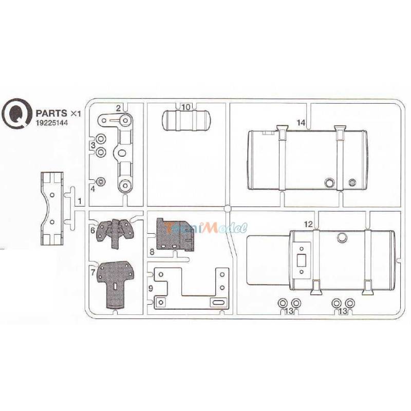 Actros Q-tank cluster Tamiya