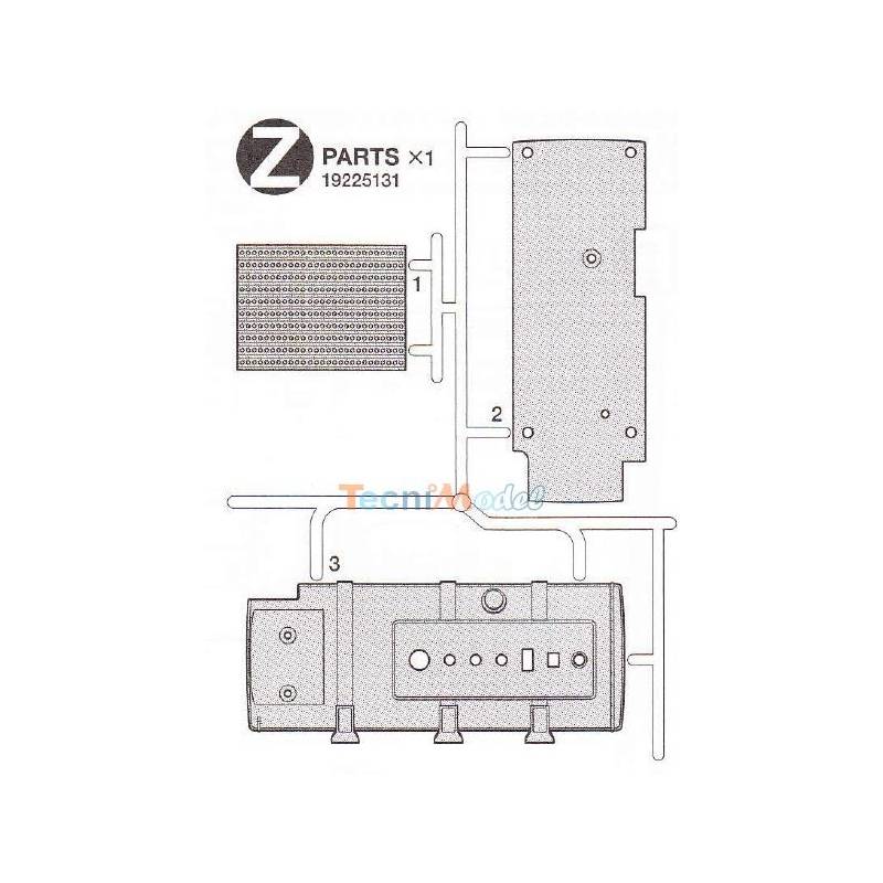 Z-piece cluster MFU Actros and MAN 4x2 Tamiya