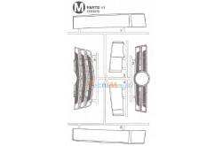 M Parts Calender and deflectors Actros Tamiya