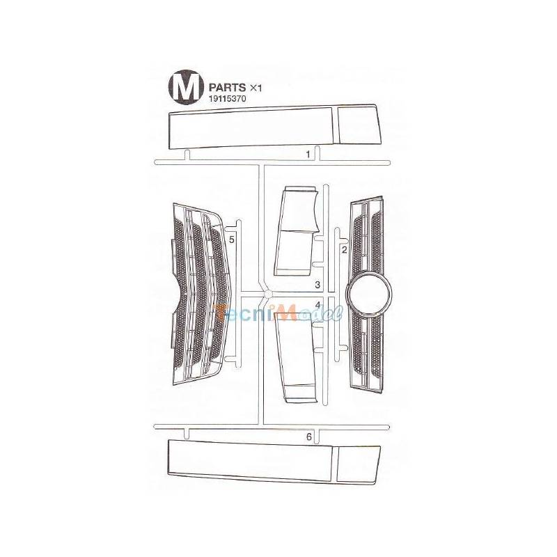 M Parts Calender and deflectors Actros Tamiya