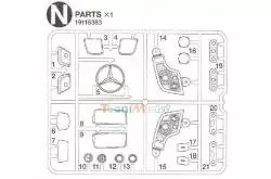 Clusters N and W chrome-plated parts Actros