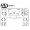 AA cluster of Actros light glasses Tamiya