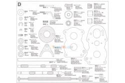 Tamiya D bag of metal parts for 4x2 Actros, Volvo and Scania S RC Trucks 9402555