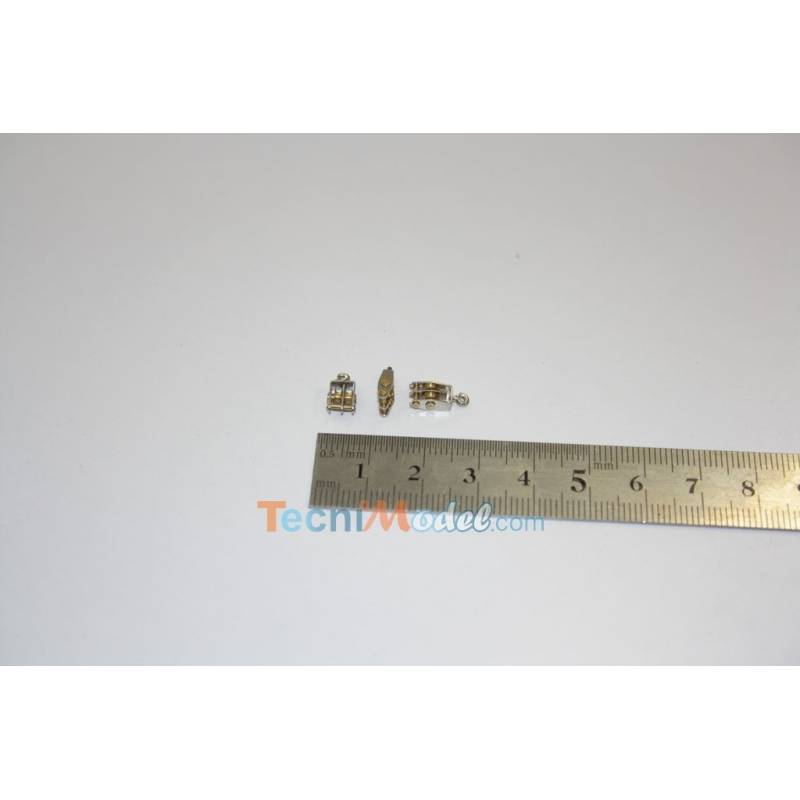 1 pulley with 2 sheaves 3x9x5mm