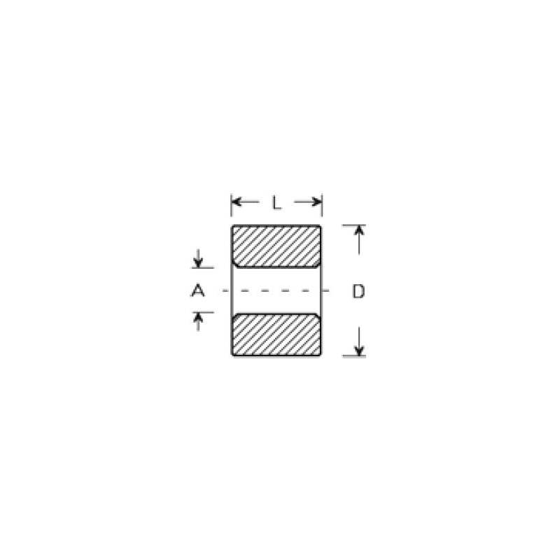 2 Coussinets 3x6x6mm autolubrifiant en bronze fritté, sans épaulement Aero-Naut 782423