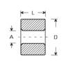 2 Coussinets 3x6x6mm autolubrifiant en bronze fritté, sans épaulement Aero-Naut 782423