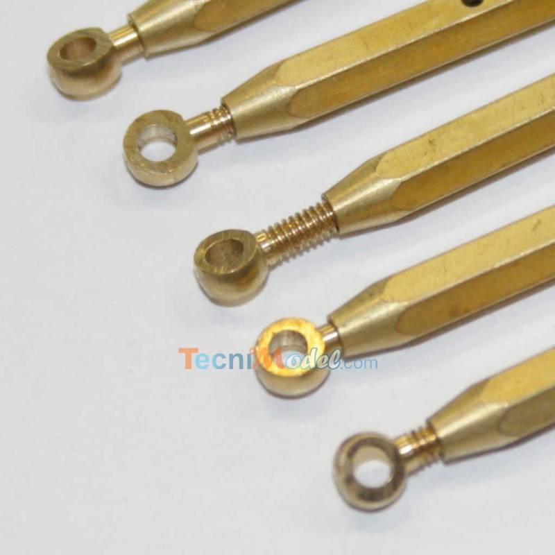 2 M2 20mm brass turnbuckles 1 cylindrical end and 1 ring end
Aero-Naut 529620