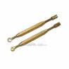 2 brass turnbuckles M2 28mm 1 split end and 1 ring end