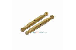 2 brass turnbuckles M2 28mm 2 ring end caps