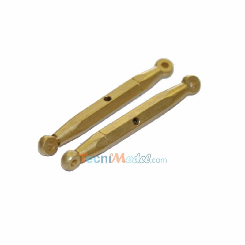 2 ridoirs laiton M2 28mm 2 embouts anneaux