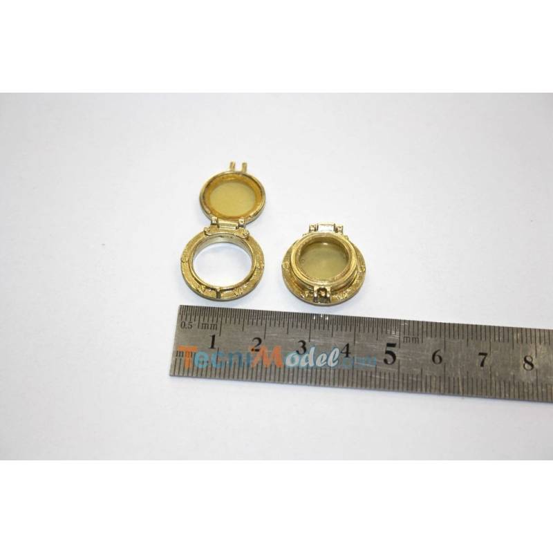 2 portholes Ø19mm