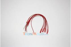 4 wired rectangular LEDs 2x3mm 12v wire 18 cm Red