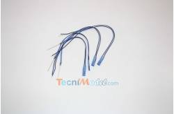 4 Rectangular wired LEDs 2x5mm 6v-7.2v wire 18 cm Blue