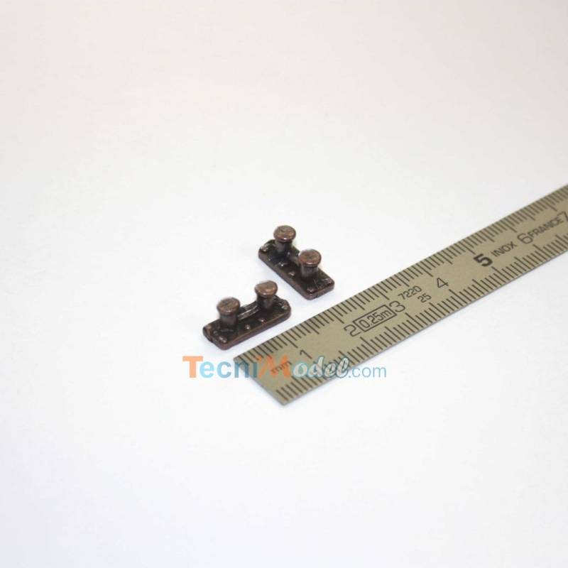 2 double metal bollards 16mm