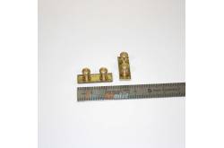 2 double metal bollards 24mm