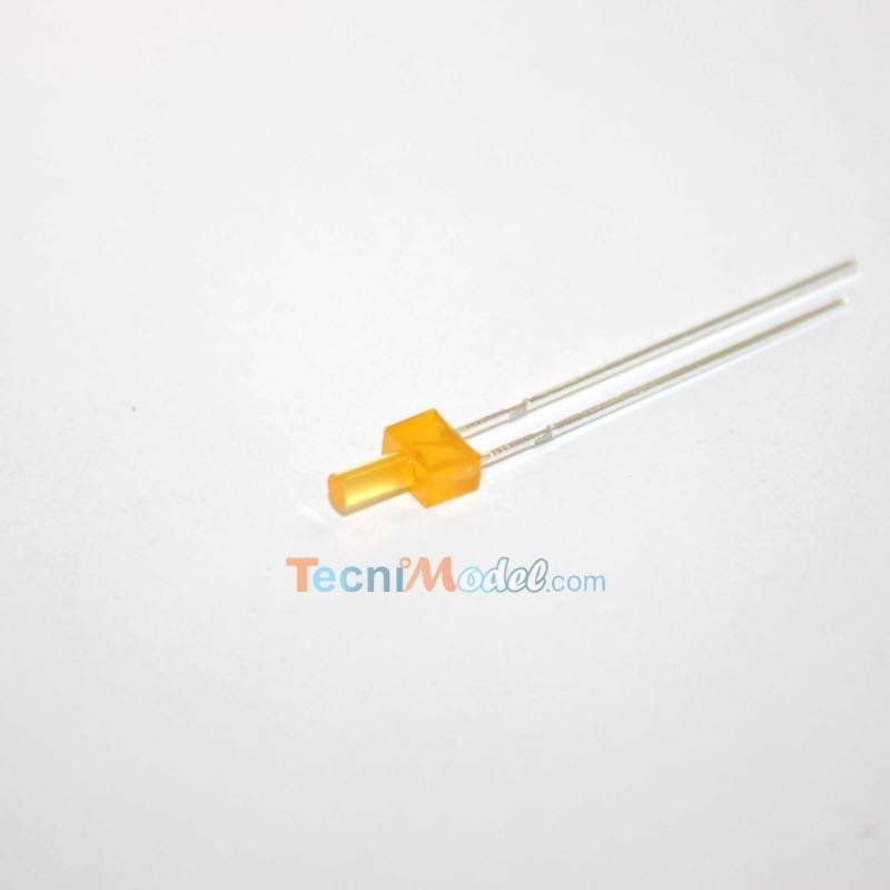 Kit de 10 Leds canon 2mm diffusantes oranges 12v