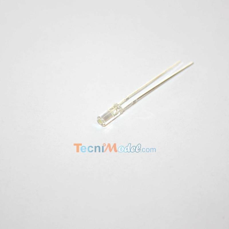 Kit of 10 white diffusing 3mm barrel leds 6v/7.2v