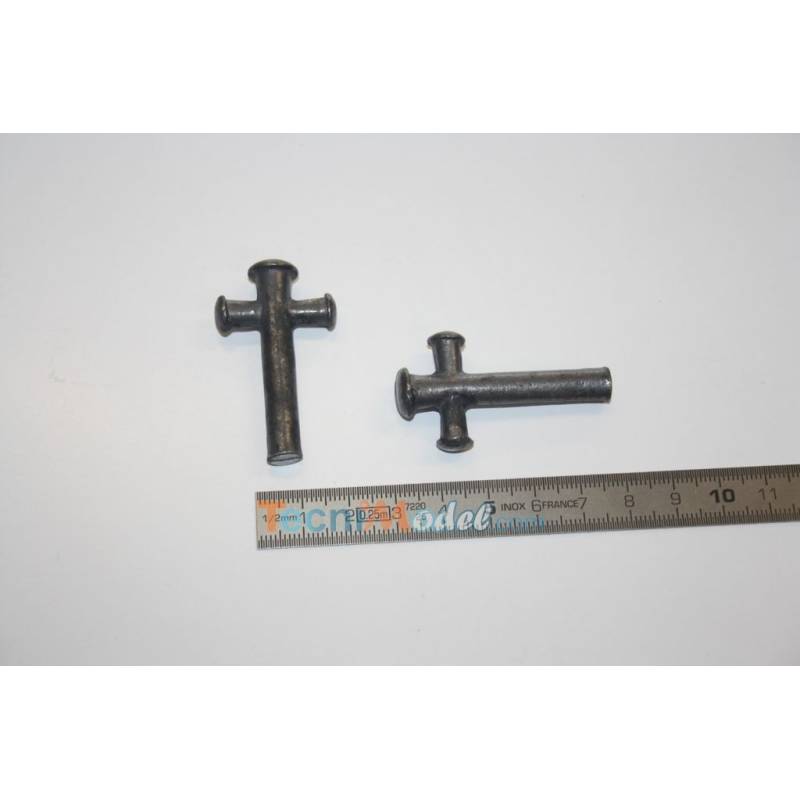 2 Bollards métal 47mm