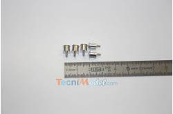 5 Bollards nickel plated brass 6.0mm