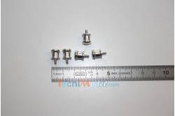 5 Bollards nickel plated brass 9.0mm