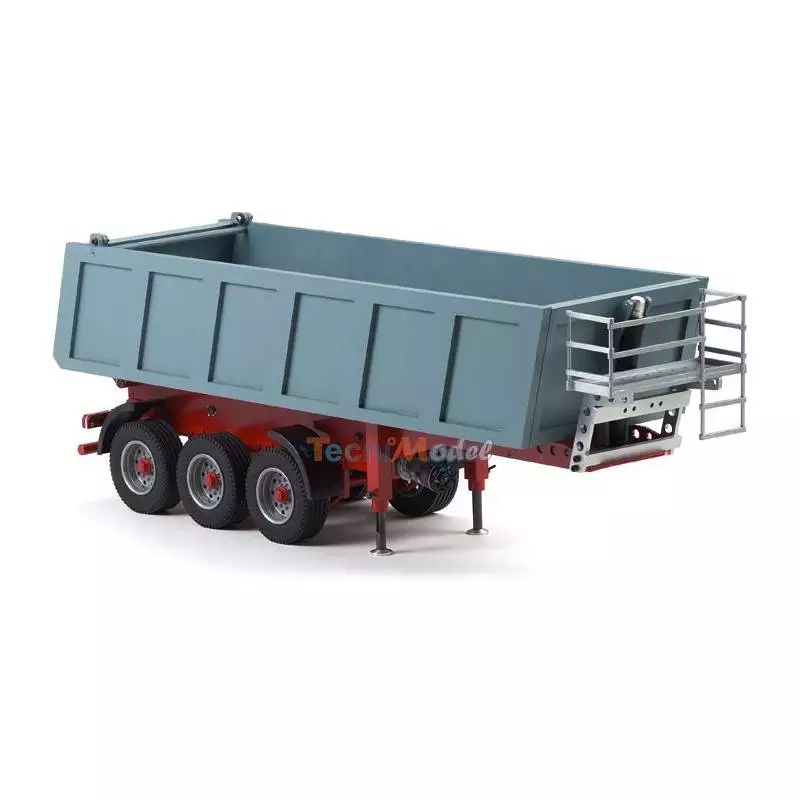 Semi-remorque benne 3 essieux avec système de levage